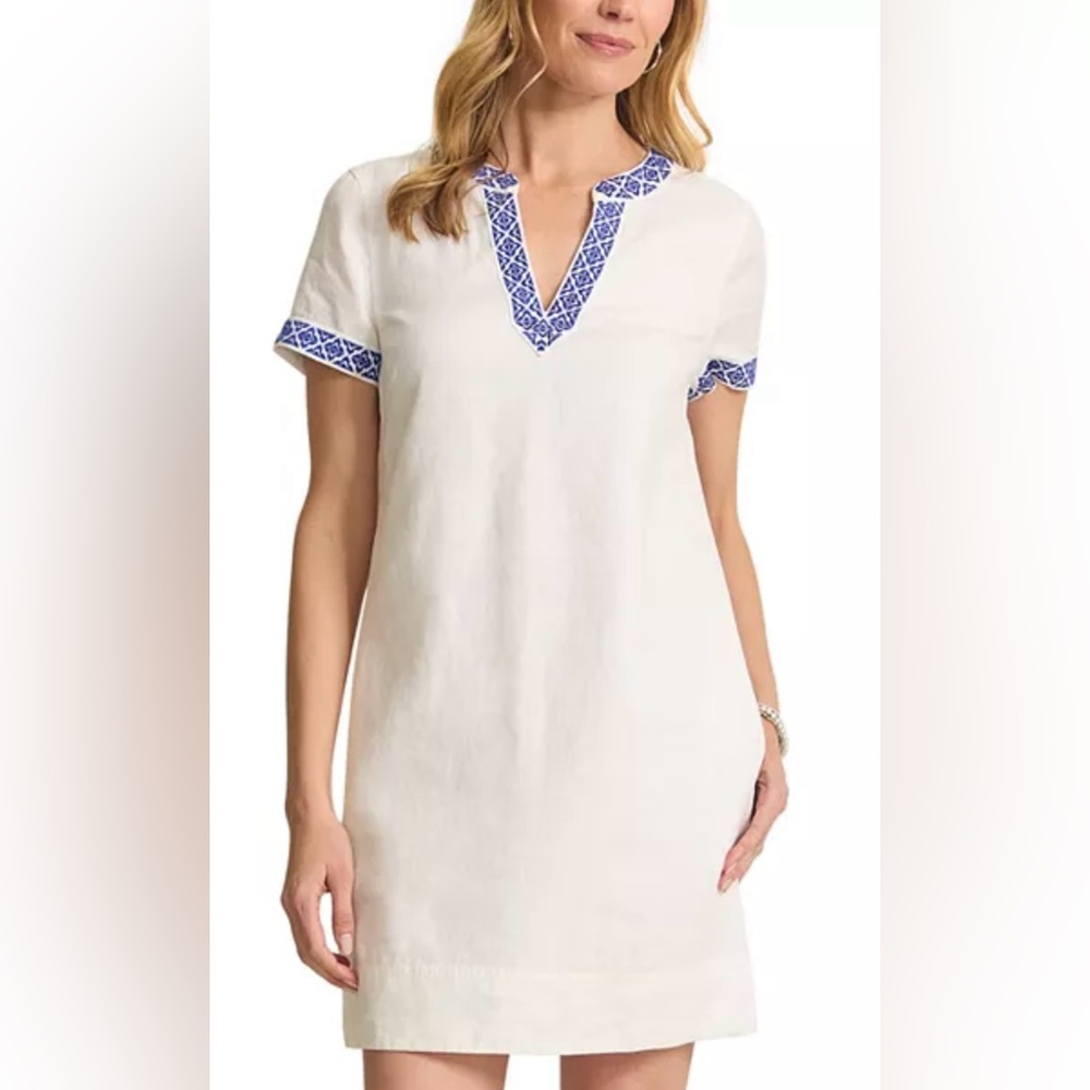 Tommy Bahama® Two Palms Coastal Tiles Linen Dress - size Medium NWT